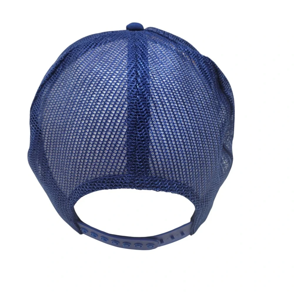 Hires Auto Parts‎ Vintage Snap Back Hat With Mesh In Back Blue And White Men's